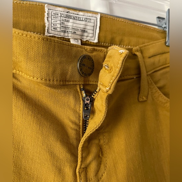 Current/Elliott NWT Ankle Skinny Mustard Jeans - Picture 5 of 10